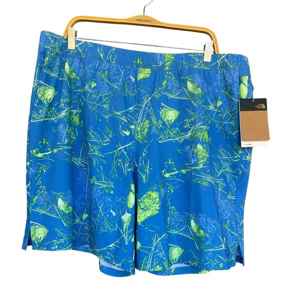North Face Wander Shorts Mens 2XL Blue FlashDry Stretch Outdoor Regular Fit New - Picture 1 of 14
